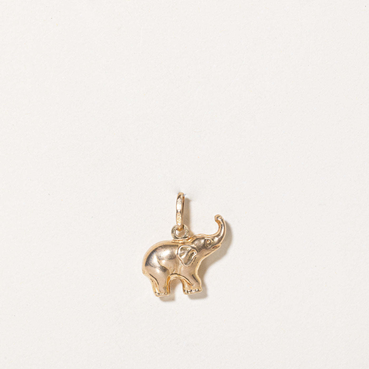 10K Yellow Gold Elephant Charm Pendant Necklace - Elegant Animal Jewelry for Women, Gift for Her - Perfect for Birthdays, Anniversaries & Special Occasions