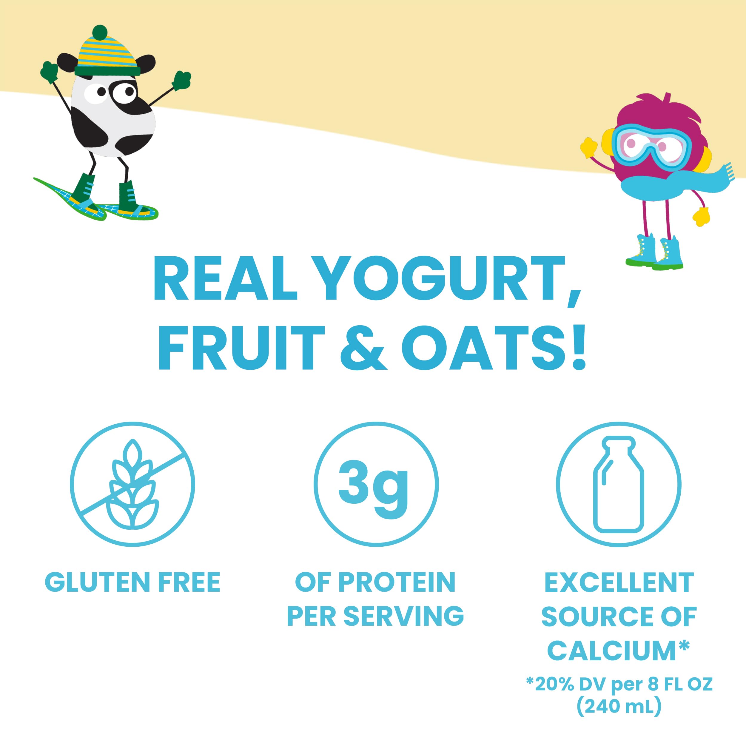 GoGo squeeZ Morning SmoothieZ Variety Pack - Mixed Berry & Strawberry Banana, 3 oz (20 Pack) | Gluten Free Yogurt Fruit Oat Smoothie | Healthy Kids Snacks No Preservatives | No Refrigeration Needed BPA Free Squeeze Pouches | Perfect for School Lunches, After School Snacks & On-the-Go Nutrition