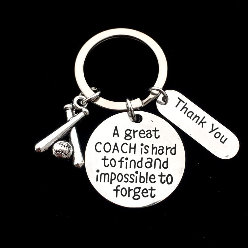 3/6 Pcs Thank You Keychain for Coaches - Best Appreciation Gifts for Baseball, Football & Soccer Coaches - Silver Key Chain with Gift Packaging (1.18x1.18 Inch) - Perfect for End of Season Awards, Teacher Appreciation & Retirement Gifts