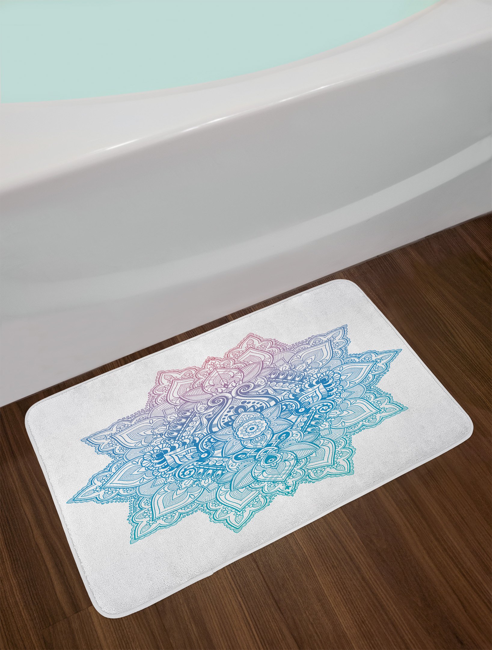Ambesonne Non-Slip Bohemian Lotus Bath Mat - 30