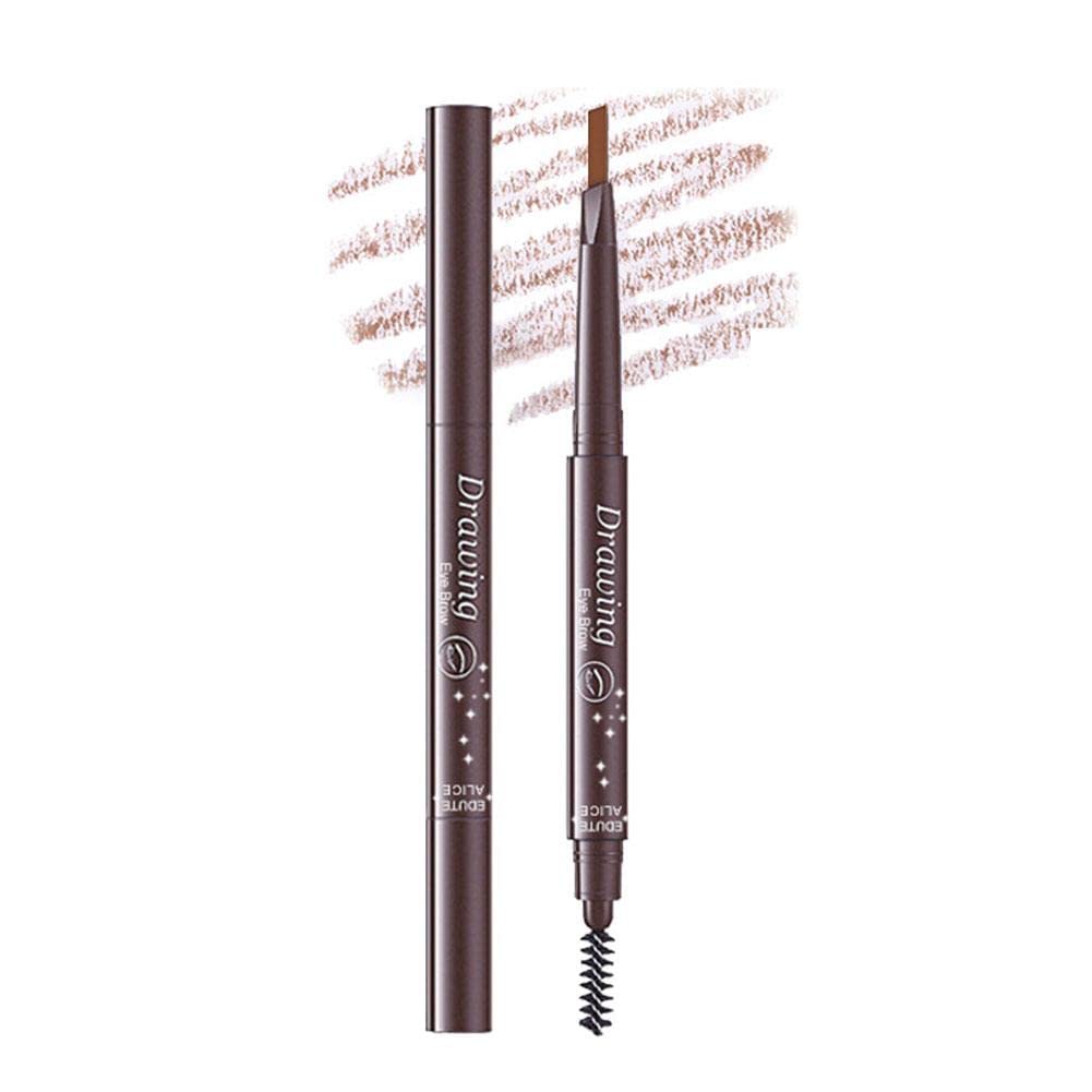 Double Ended Automatic Rotating Eyebrow Pencil - Dark Brown, Medium Brown & Black Shades | Waterproof & Long Lasting | Perfect for Natural Eyebrow Filling, Shaping & Everyday Makeup