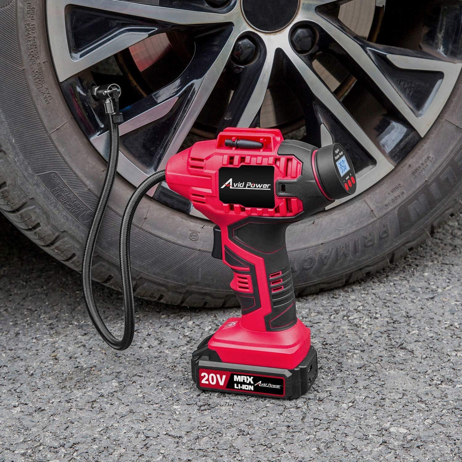 AVID POWER 20V Cordless Drill Set with Battery & Charger + Cordless Tire Inflator Air Compressor - Perfect for Home DIY Projects, Car Maintenance & Emergency Roadside Repairs