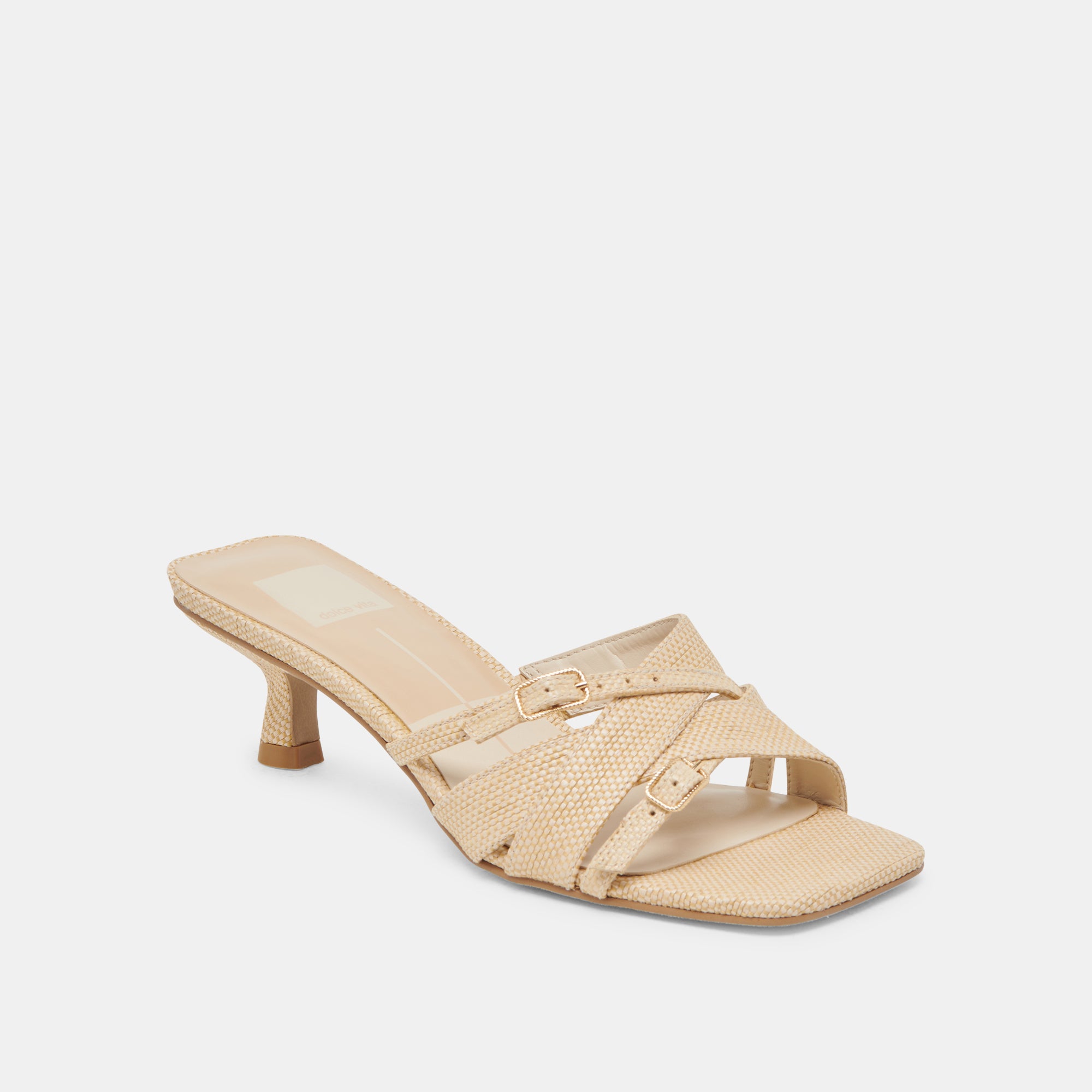 BRYANT Women's Heels - Natural Woven Raffia Sandals for Summer | Comfortable Beach Wedding Shoes, Vacation & Party Footwear