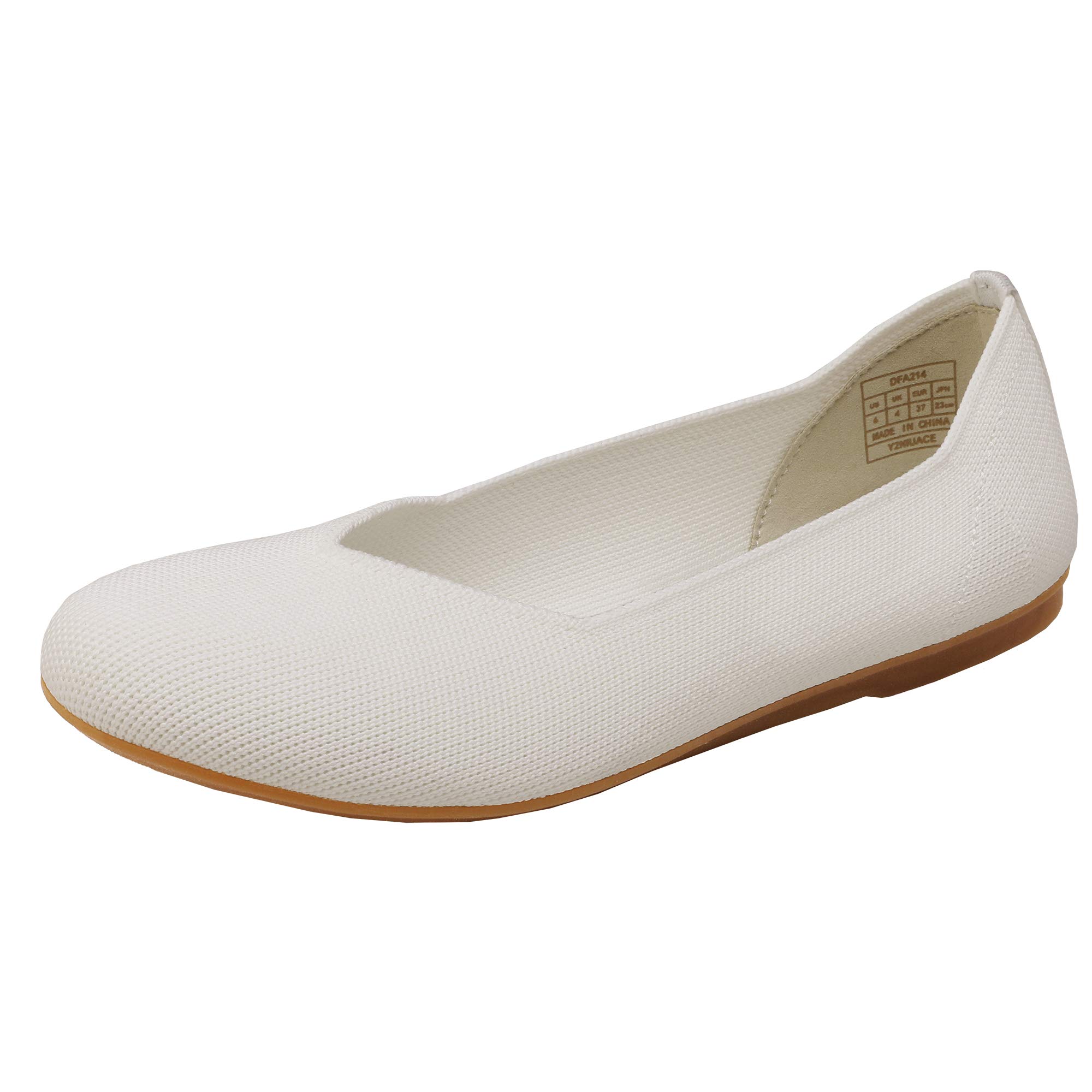 DREAM PAIRS Women's Comfortable Ballet Flats - Round Toe Knit Dress Shoes for Work & Casual Wear | Perfect for Office, Commuting, and Everyday Comfort