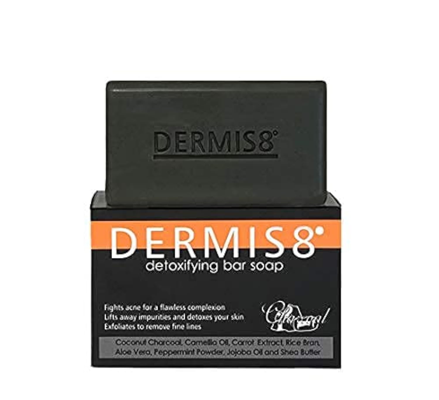 Detoxifying Soap Bar with Coconut Charcoal & Peppermint - 200g Natural Deep Cleansing Face & Body Bar for Acne, Oily Skin & Blackheads - Perfect for Daily Skincare Routine & Spa Days