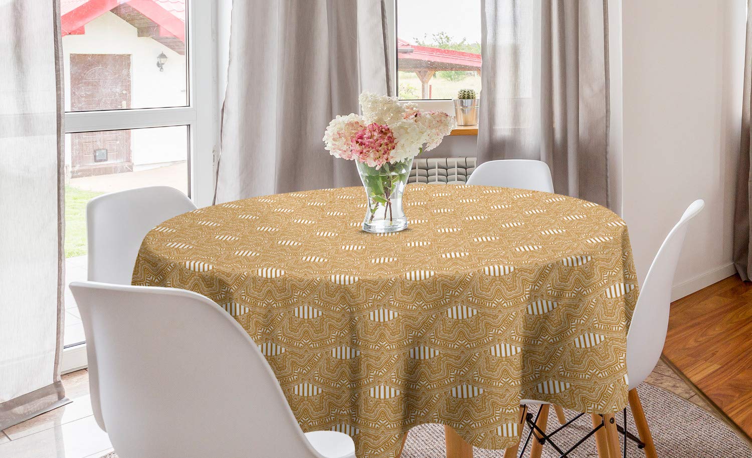 Ambesonne Abstract Round Tablecloth - 60