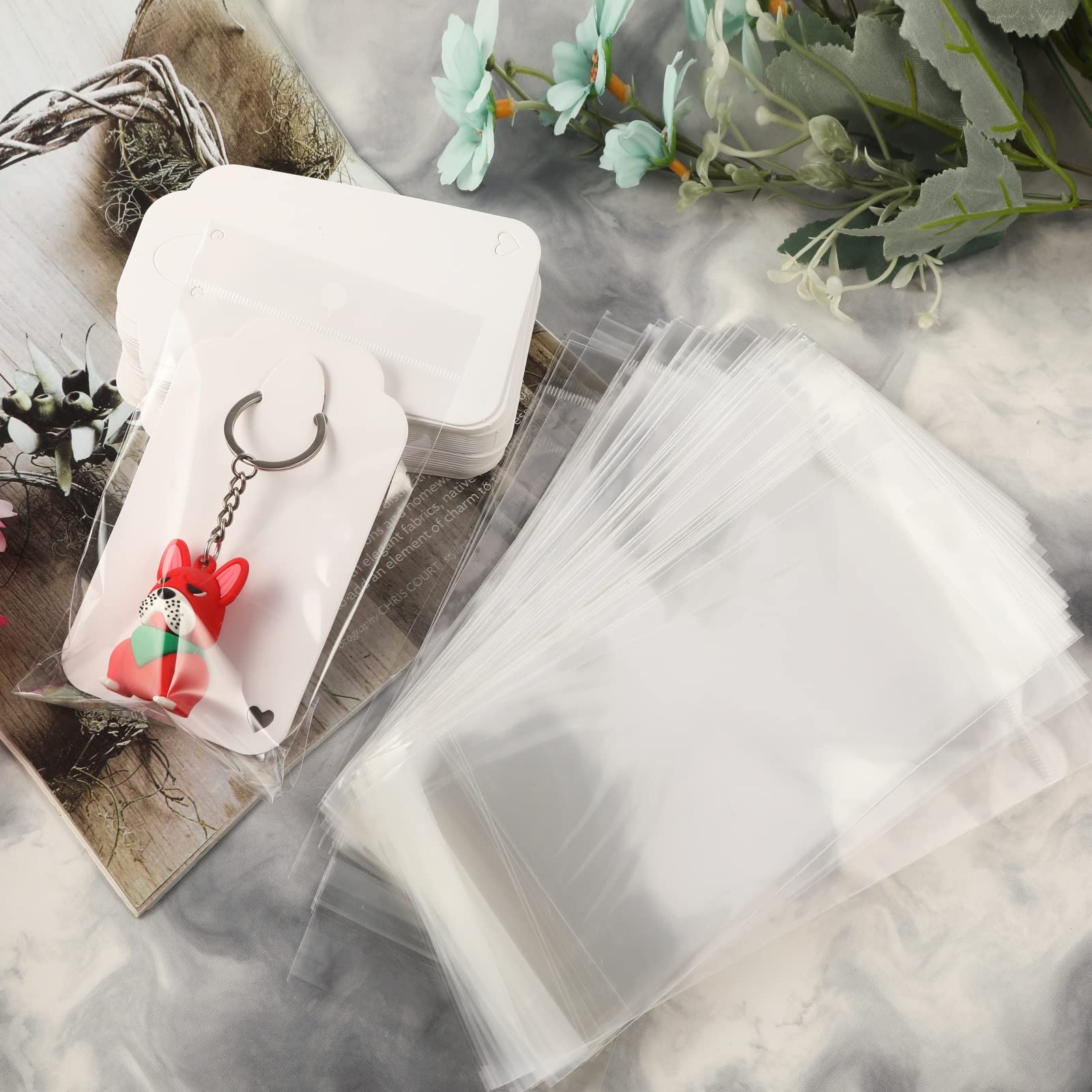400PCS Keychain Display Cards with Thick Bags - 3