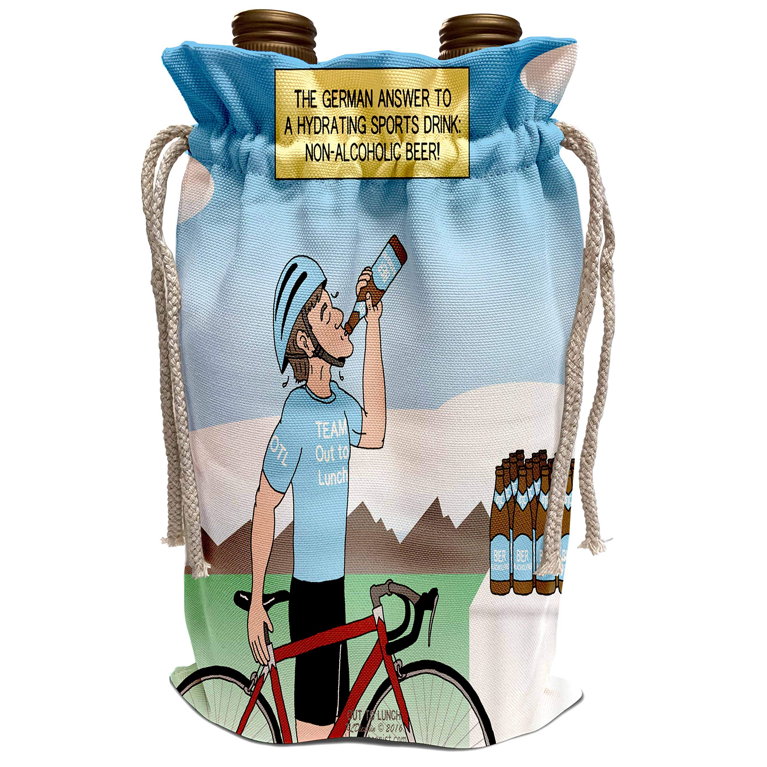 3D Printed Funny German Cartoon Wine Bag - Hydrating Sports Drink & Alcohol-Free Beer Themed Gift for Beer Lovers - Perfect for Picnics, Parties & Outdoor Events