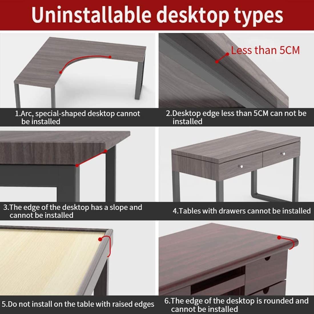 Ergonomic Adjustable Under Desk Keyboard Tray - Smooth Pull Out Clamp-On Platform for Computer Workstation | No Punch Installation | Perfect for Home Office, Gaming Setup & Workspace Ergonomics