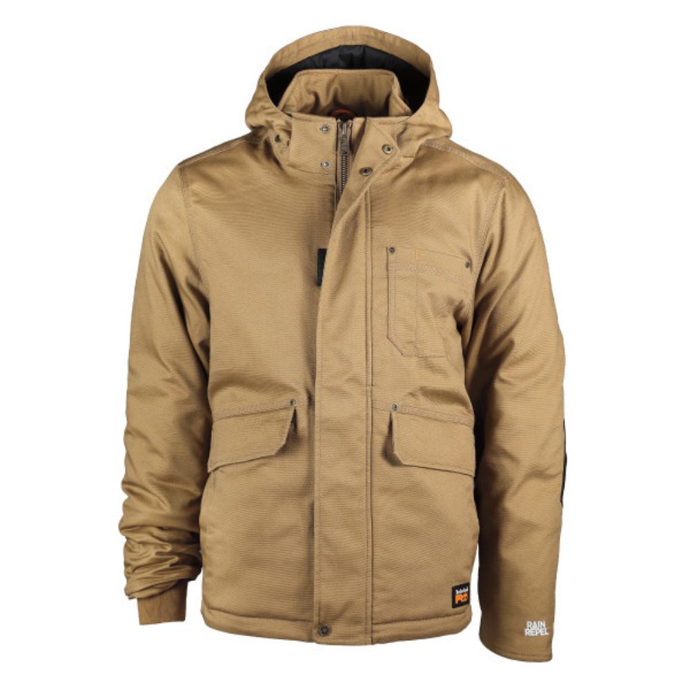 Timberland PRO® Ironhide Men's Insulated Work Jacket - Dark Wheat TB0A237TD02 | Waterproof Winter Coat for Construction & Outdoor Jobs | Heavy Duty Cold Weather Jacket for Men