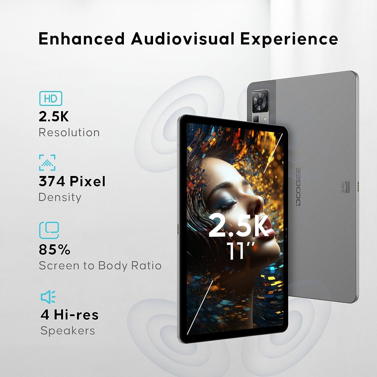 DOOGEE Tablet 10.1 Inch Android 11 Tablet PC, 4GB RAM 64GB ROM, Dual SIM 4G LTE, 8000mAh Battery - Perfect for Work, Study, and Entertainment