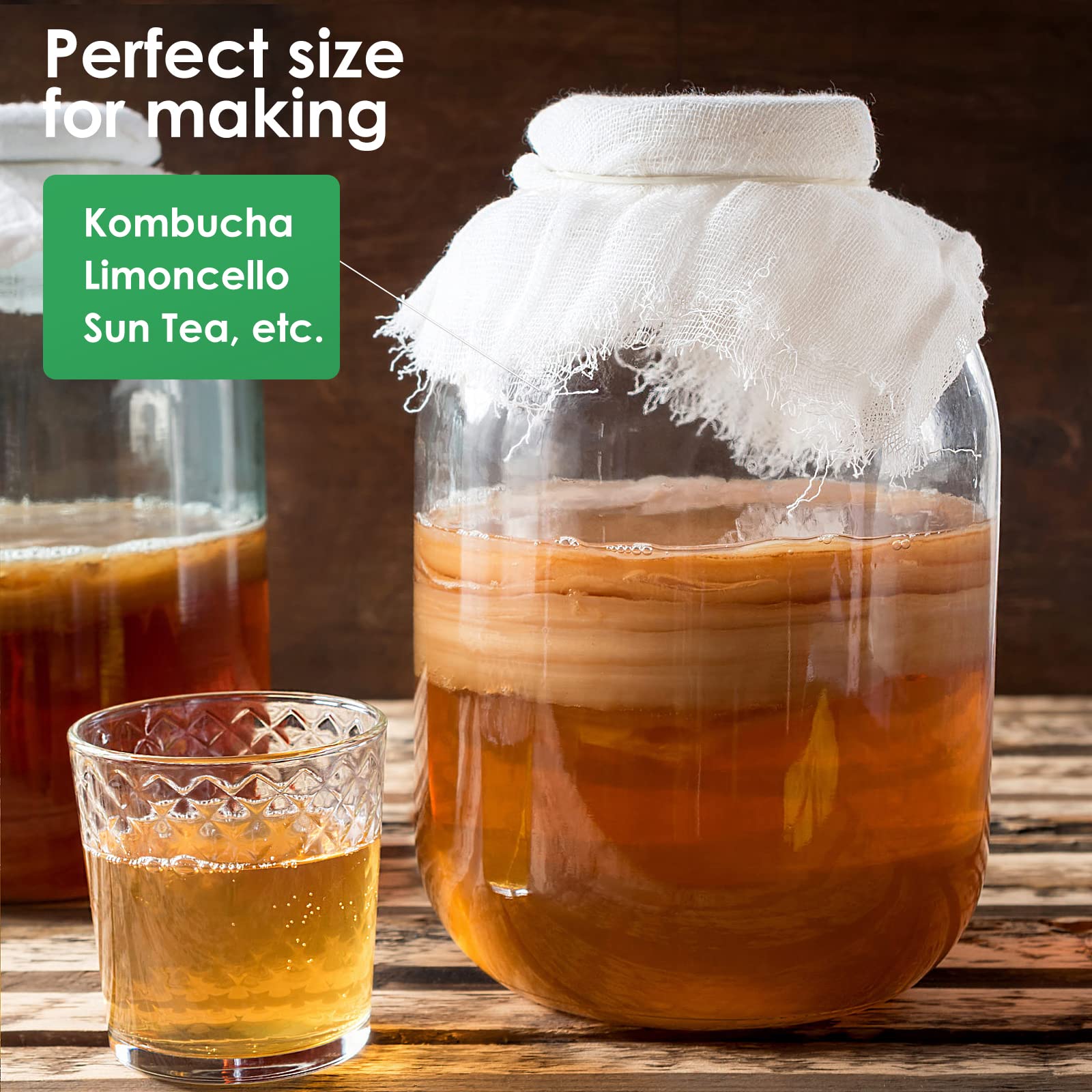 1 Gallon Glass Jars with Airtight Lids (2 Pack) - Wide Mouth Mason Jars with Hinged Lids & Silicone Gaskets for Fermenting, Canning, Food Storage - Perfect for Pickles, Jams, Dry Goods & Kitchen Organization