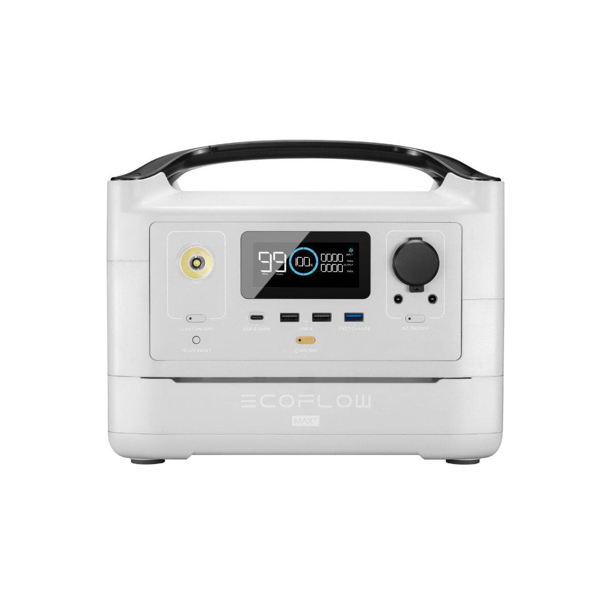 EcoFlow RIVER Max Plus 500W Portable Power Station with 576Wh Capacity - Perfect for Camping, RV Trips, Home Backup & Outdoor Adventures