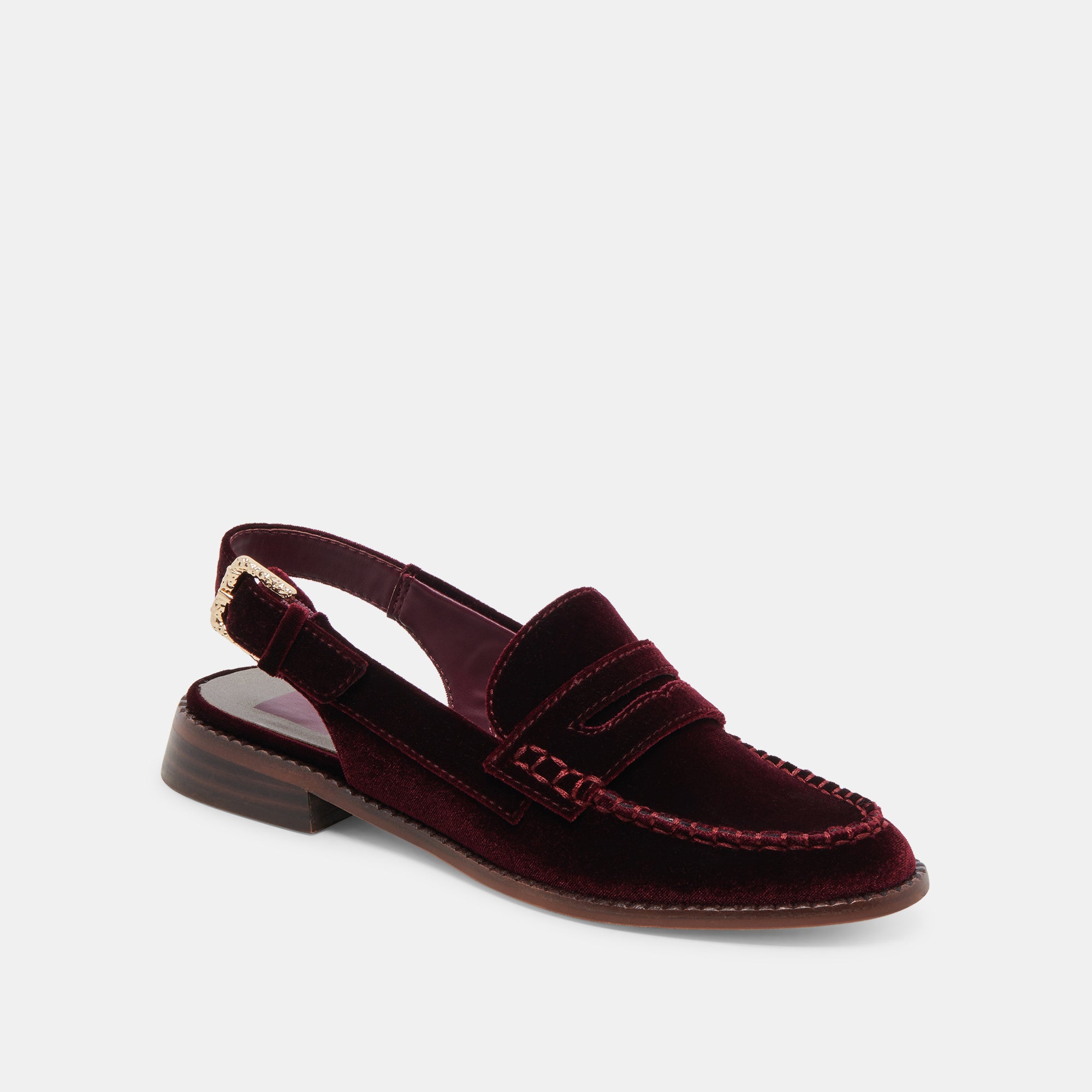 Luxury HARDI Loafers for Women - Velvet Slip-On Shoes in Wine Red | Comfortable & Stylish Casual Wear for Office, Parties & Daily Outfits