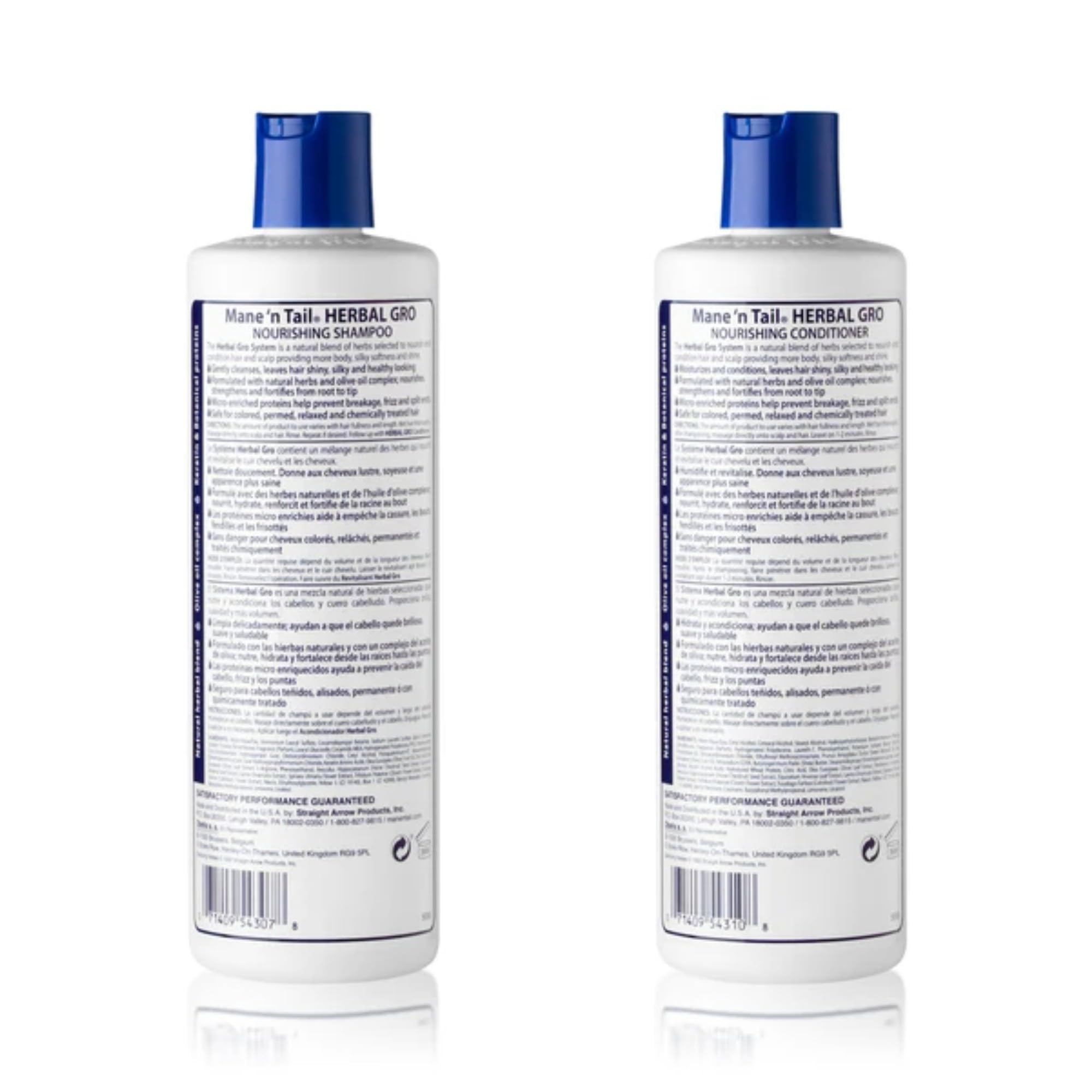 Mane 'n Tail Herbal Gro Shampoo & Conditioner Set - 12oz (355ml) with Olive Oil & Keratin for Hair Growth, Strength & Shine - Perfect for Damaged Hair & Scalp Care - Salon Quality for Men & Women