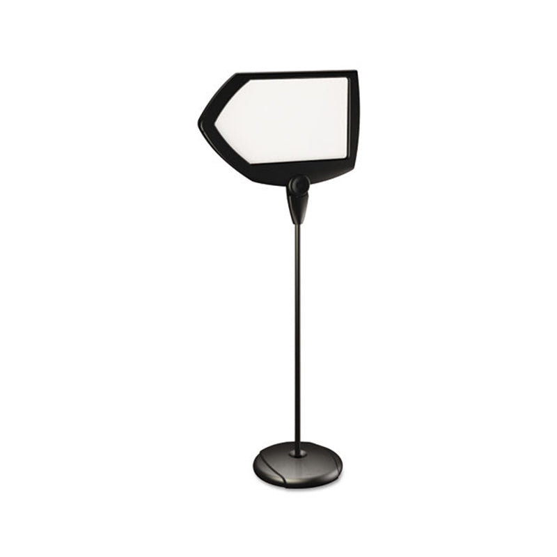 Black Frame Floor Stand Dry Erase Sign Holder - 3 Sizes for Office, Classroom & Retail Use | Portable Whiteboard Signage for Events & Presentations