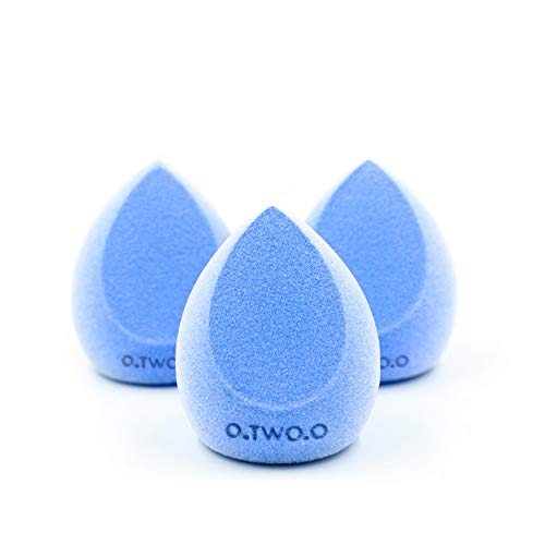 3-Pack Blue Microfiber Velvet Makeup Sponge Blender for Liquid Foundation, Powder & Cream | Flawless Airbrush Finish | Perfect for Daily Makeup & Professional Use