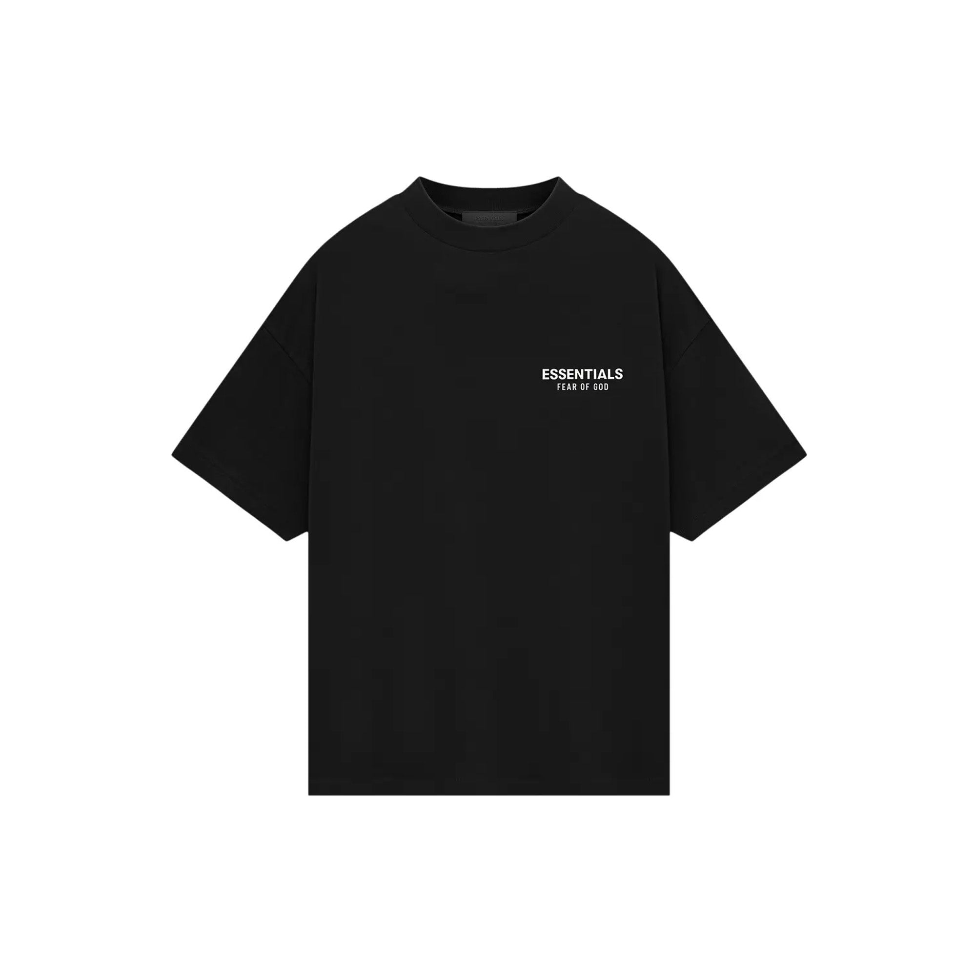Fear of God Essentials Jersey Crewneck T-Shirt for Men - Black Cotton Casual Tee (2024 Collection) | Streetwear, Layering & Everyday Comfort