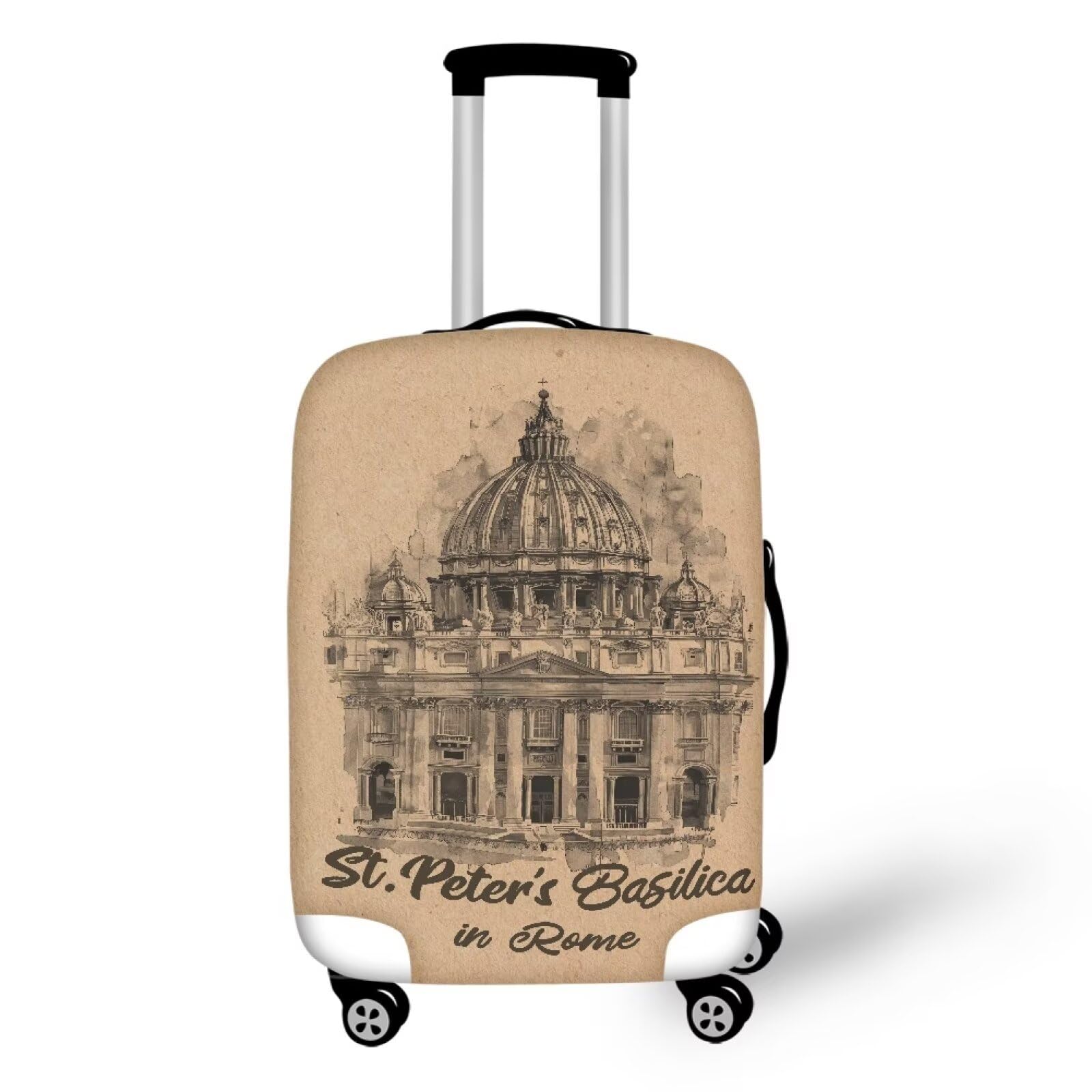 **Vintage Style Luggage Cover - Washable Polyester Suitcase Protector for 18-32 Inch Bags | Travel Accessories for Airlines, Vacation & Business Trips**