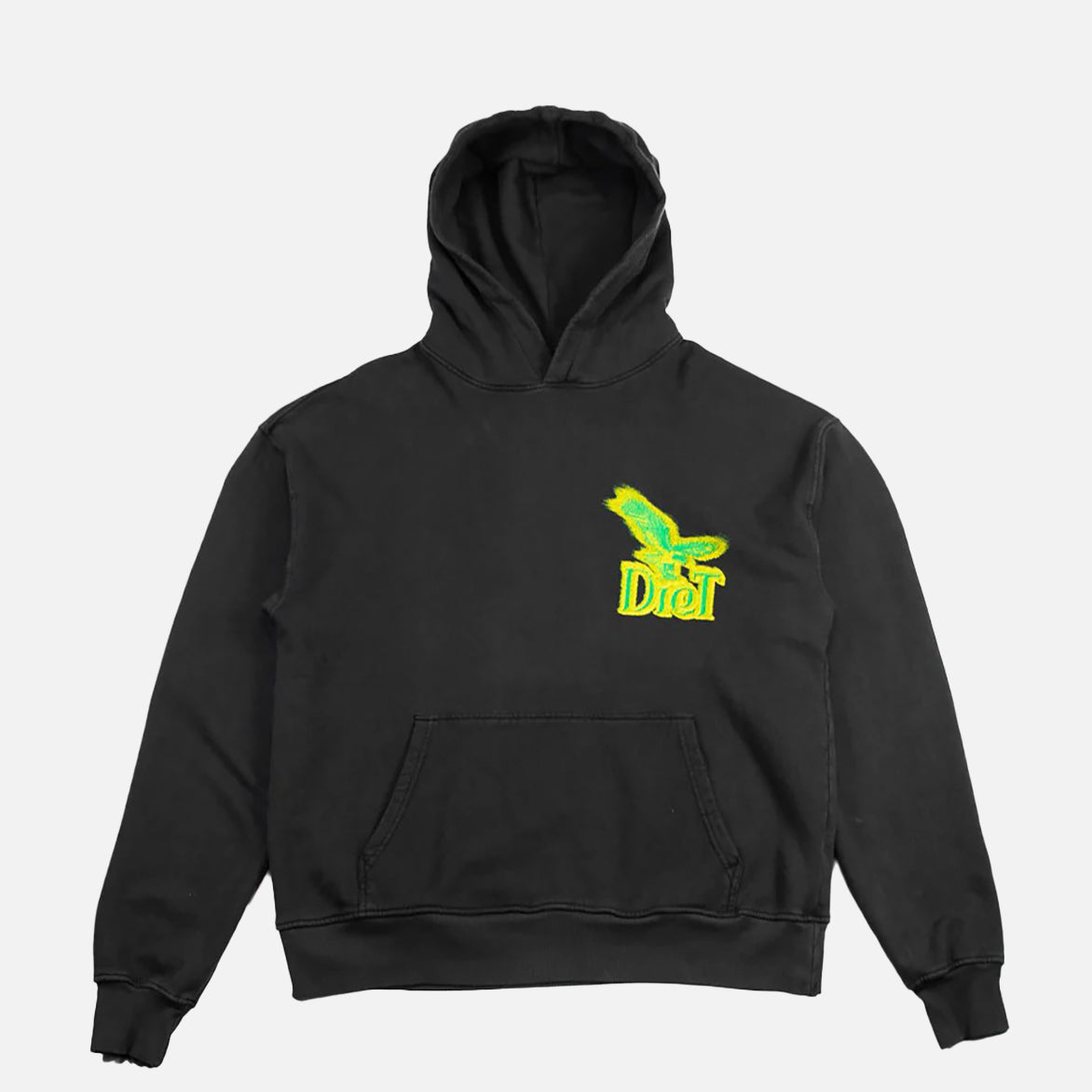 Vintage Black Blur Eagle Hoodie - Men's & Women's Casual Pullover Sweatshirt for Streetwear, Gym, and Outdoor Activities