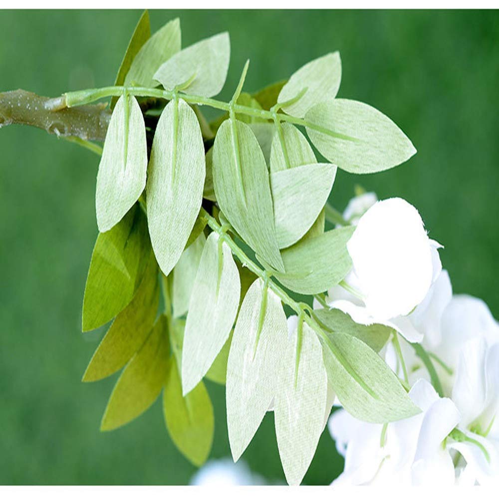 6 PCS Artificial Wisteria Hanging Flowers Vine Garland - 55 Inch Fake Purple Wisteria for Wedding Decor, Home Garden, Party, Baby Shower & Outdoor Decorations - Perfect for Ceiling, Arch, Pergola & Wall Decor