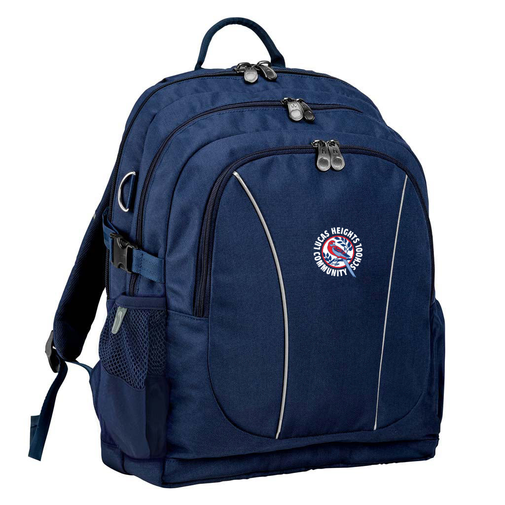 Lucas Heights Community School Genius Tuff Pack PRIMARY 31L Backpack Navy Blue - Durable School Bag for Kids, Perfect for Elementary Students, Daily Use & Outdoor Activities