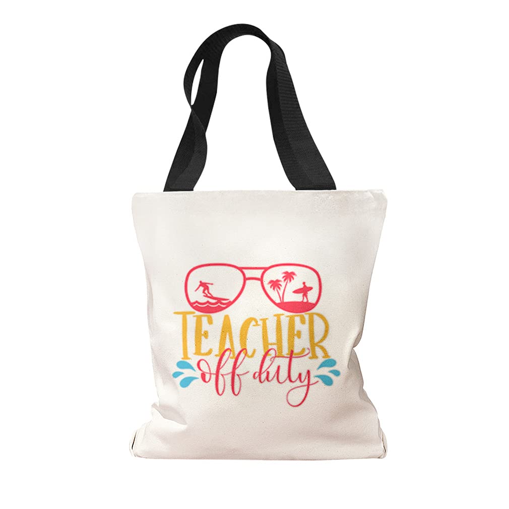 Eco-Friendly Canvas Tote Bag - Reusable Grocery Shopping Bag for Women, Teachers & Beach - Perfect for School, Market & Vacation (Multiple Colors)