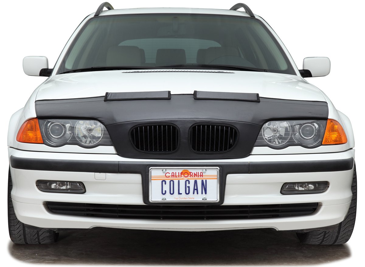Colgan Custom Fit Front End Mask for Ford Edge & Edge Sport (2015-2020) - Black Vinyl Car Bra - Perfect for Road Trips & Highway Driving Protection