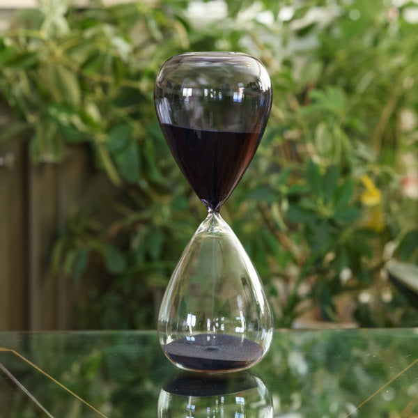 90 Minute Hand Blown Bicolor Sand Timer - Purple or Blue - Perfect for Board Games, Meditation & Classroom Activities
