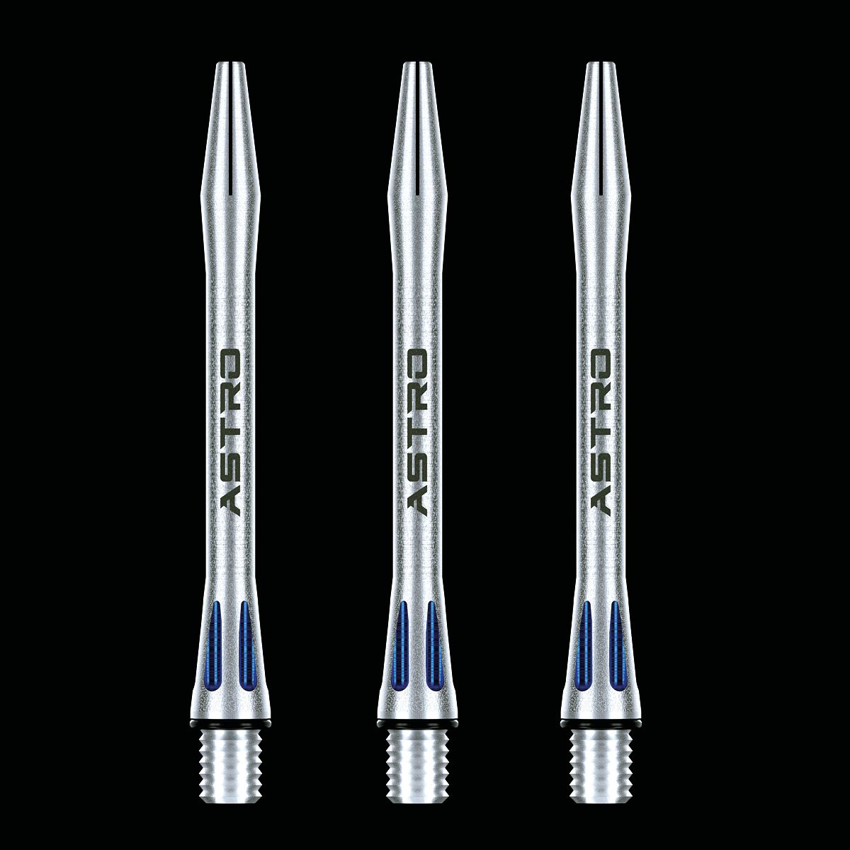 WINMAU Astro Blue Aluminum Shafts - Professional Dart Shafts for Steel Tip Darts | Perfect for Tournaments, Bars & Home Practice | Durable & Lightweight Design