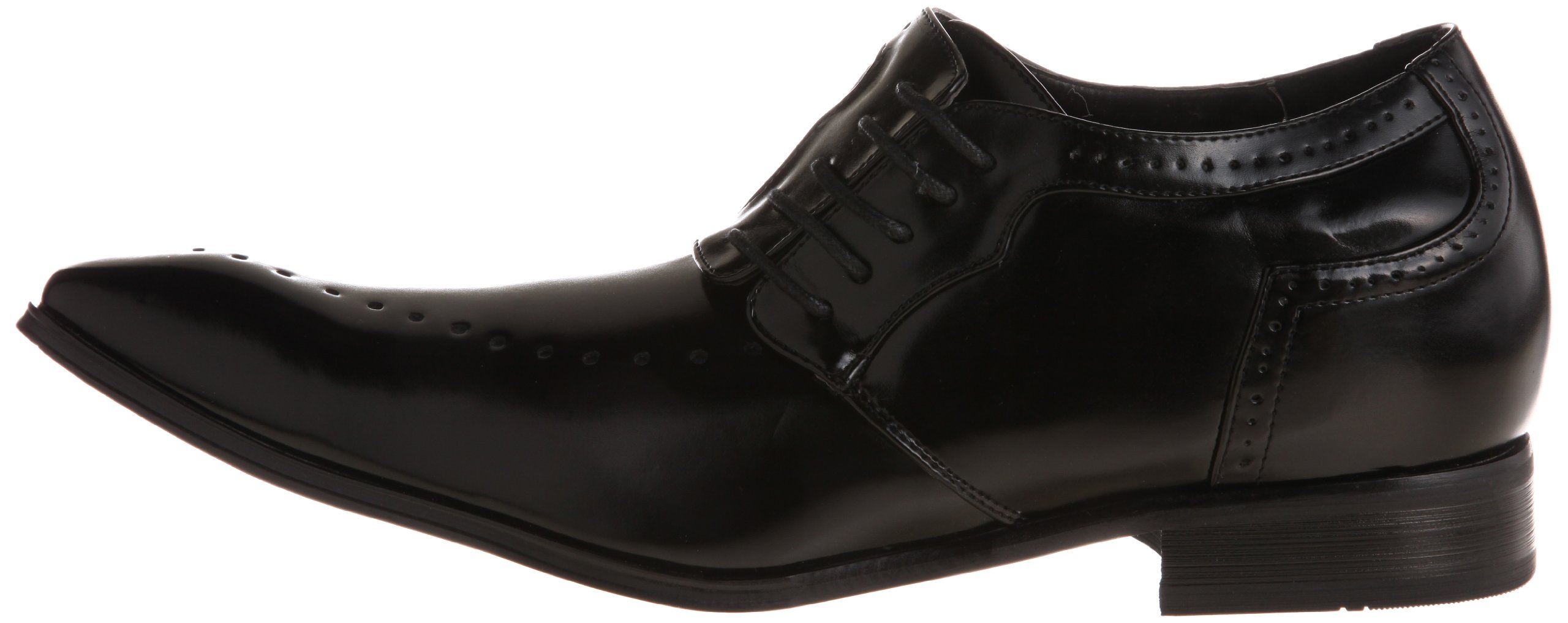 Men's Elevator Shoes for Height Increase - 2.55 Inch Hidden Lift Lace-up Dress Shoes in Black | Formal & Business Occasions