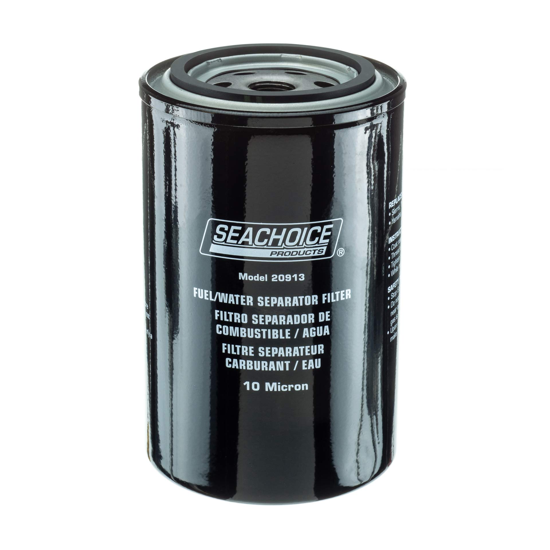 Seachoice 10 Micron Fuel Water Separator Filter Canister for Yamaha Outboard Motors - Marine Fuel Filtration System for Boats, Fishing & Watercraft Protection