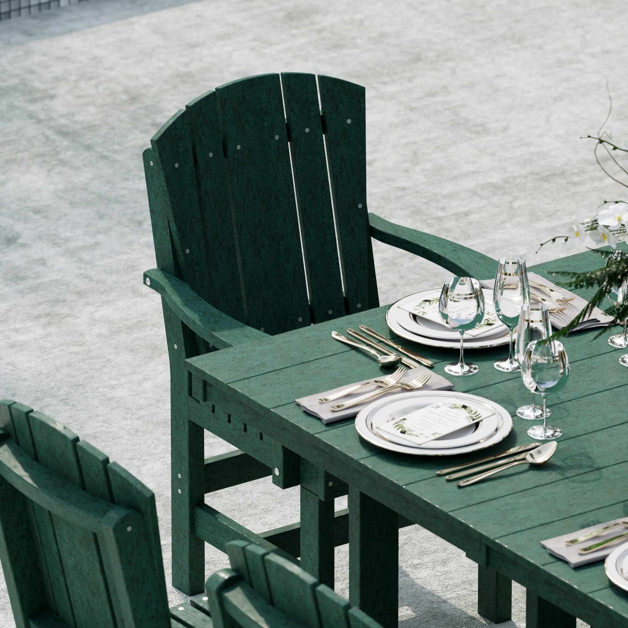 Heritage 7-Piece 44x72 Inch Dining Table Set with Chairs - Perfect for Family Gatherings, Dinner Parties & Outdoor Entertaining
