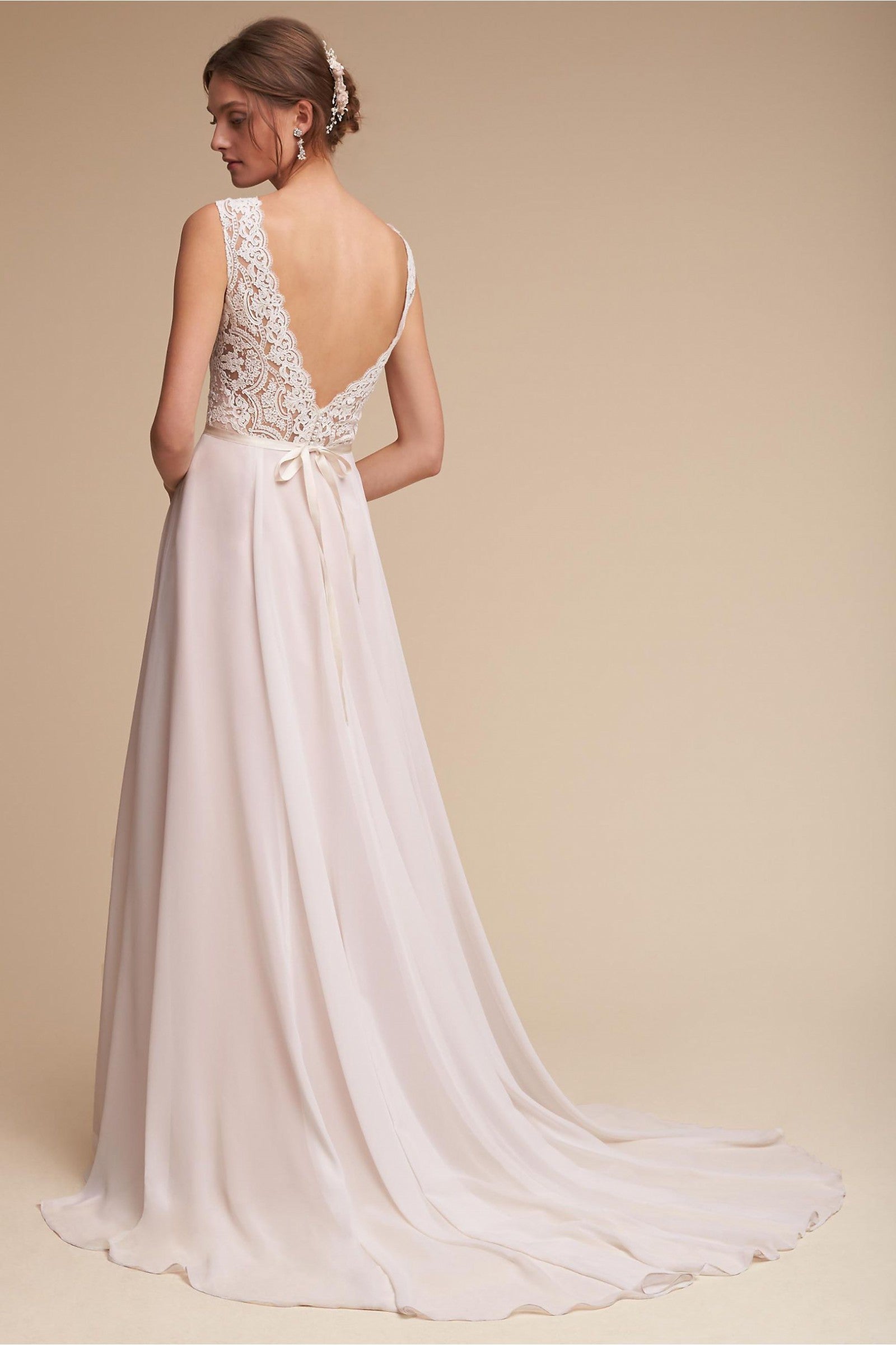 BHLDN Willowby by Watters Taryn Lace Wedding Gown - Elegant A-Line Bridal Dress for Beach, Garden & Outdoor Ceremonies