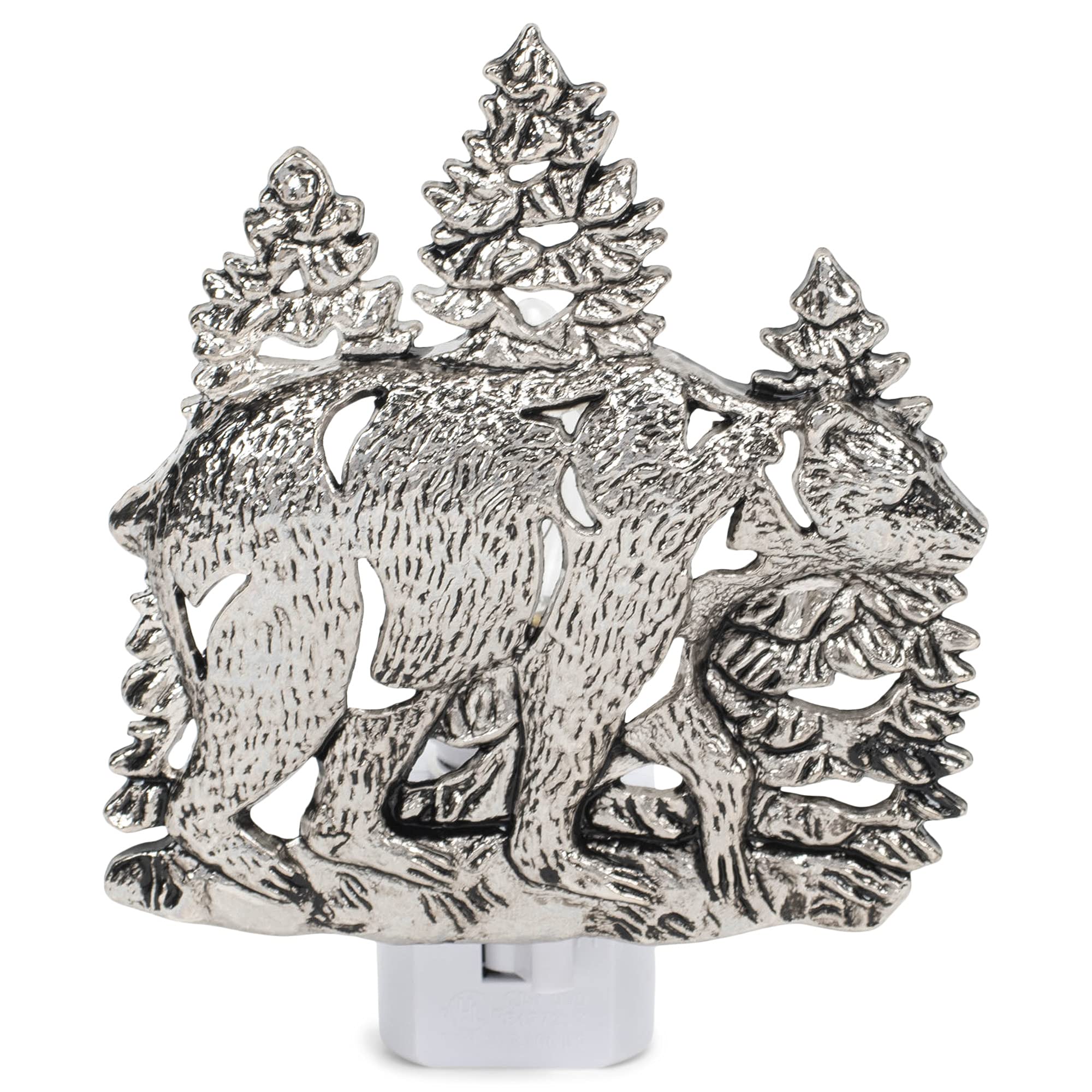 Midwest-CBK Bear in Forest Cabin Night Light - Cute Animal Night Light for Kids Room, Nursery, Bedroom - Perfect for Bedtime Stories, Nighttime Comfort & Decor