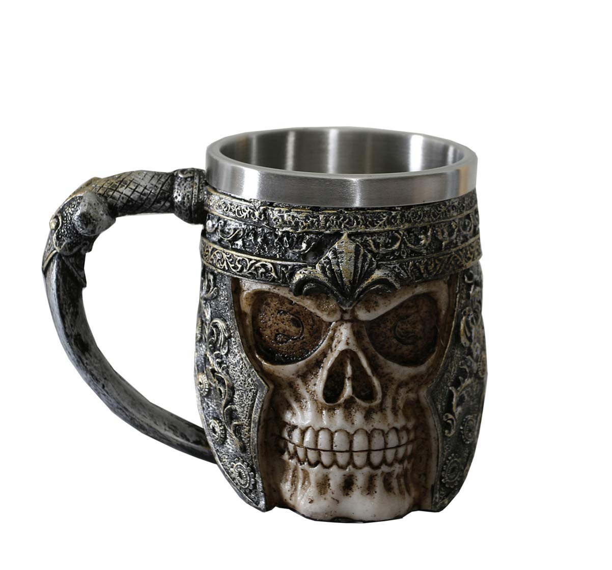 OTARTU 13oz Viking Skull Coffee Mug with Stainless Steel Liner - Unique Beer Mug for Men, Perfect Father's Day Gift - Ideal for Coffee, Tea, Beer & Home Office Use