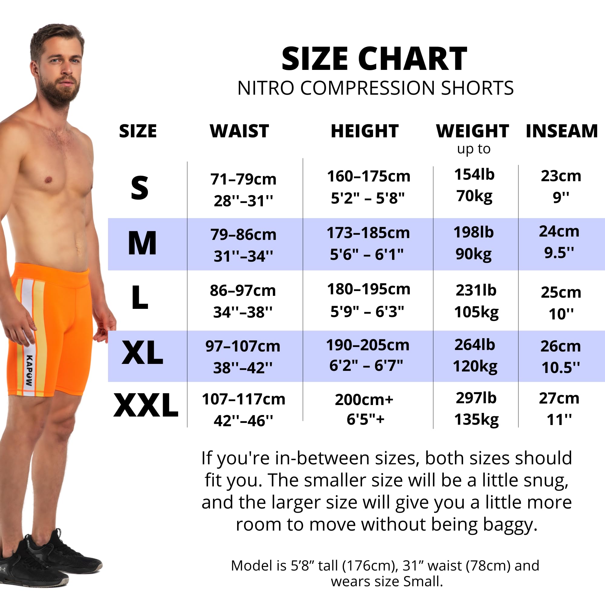 Kapow Meggings Men's Compression Shorts with Pockets - Workout, Running & Gym Activewear for Men