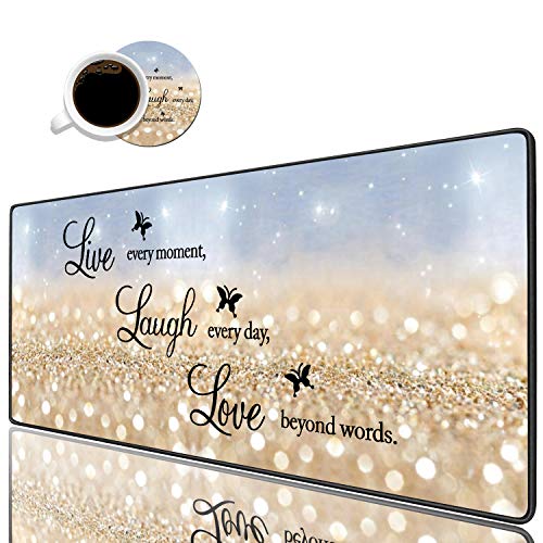 Glitter Quote Live Every Moment, Laugh Every Day, Love Beyond Words