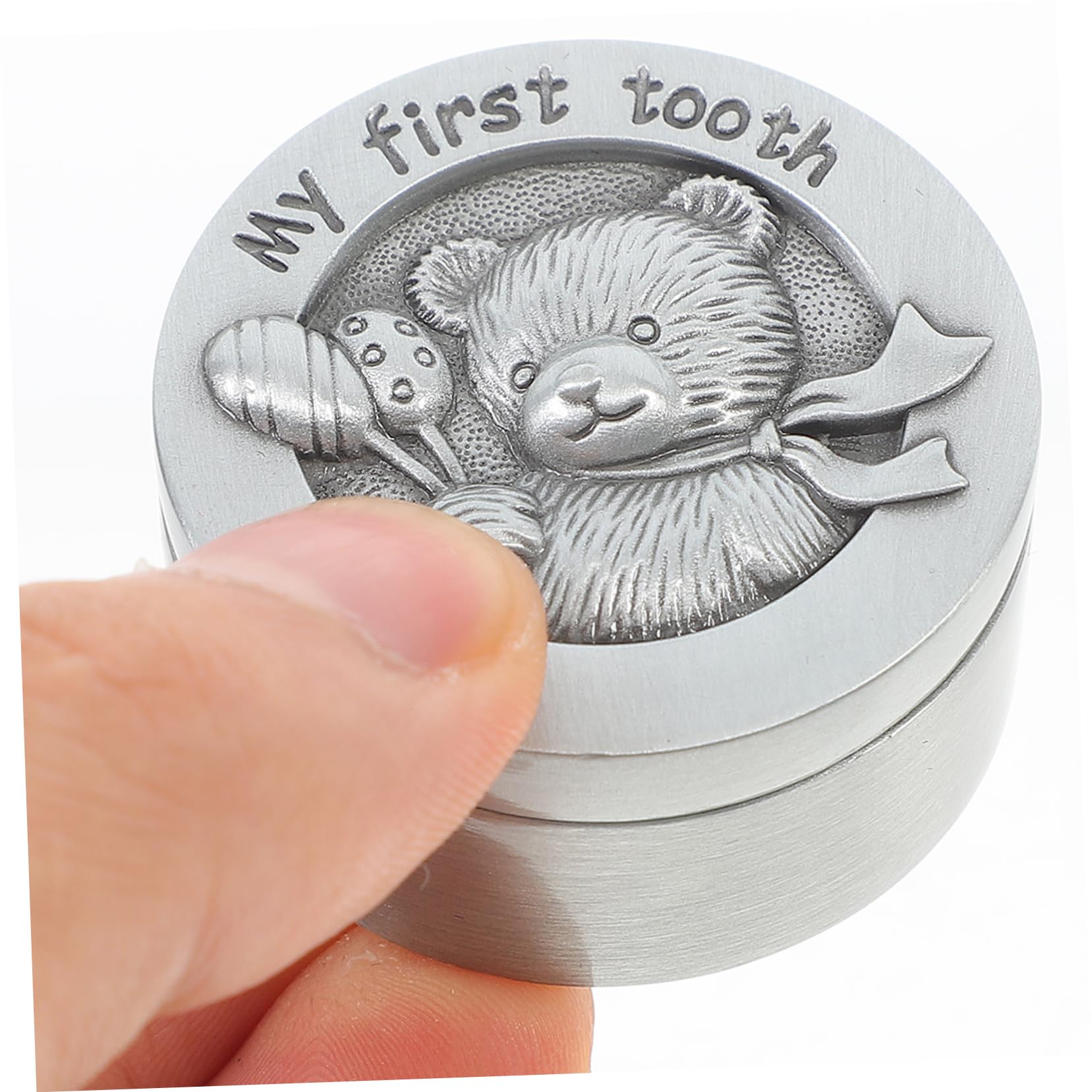 COOLHIYA First Tooth Box - Metal Baby Tooth Keepsake Storage Box for Collecting & Preserving Memories | Perfect for New Parents, Baby Showers & Milestone Gifts