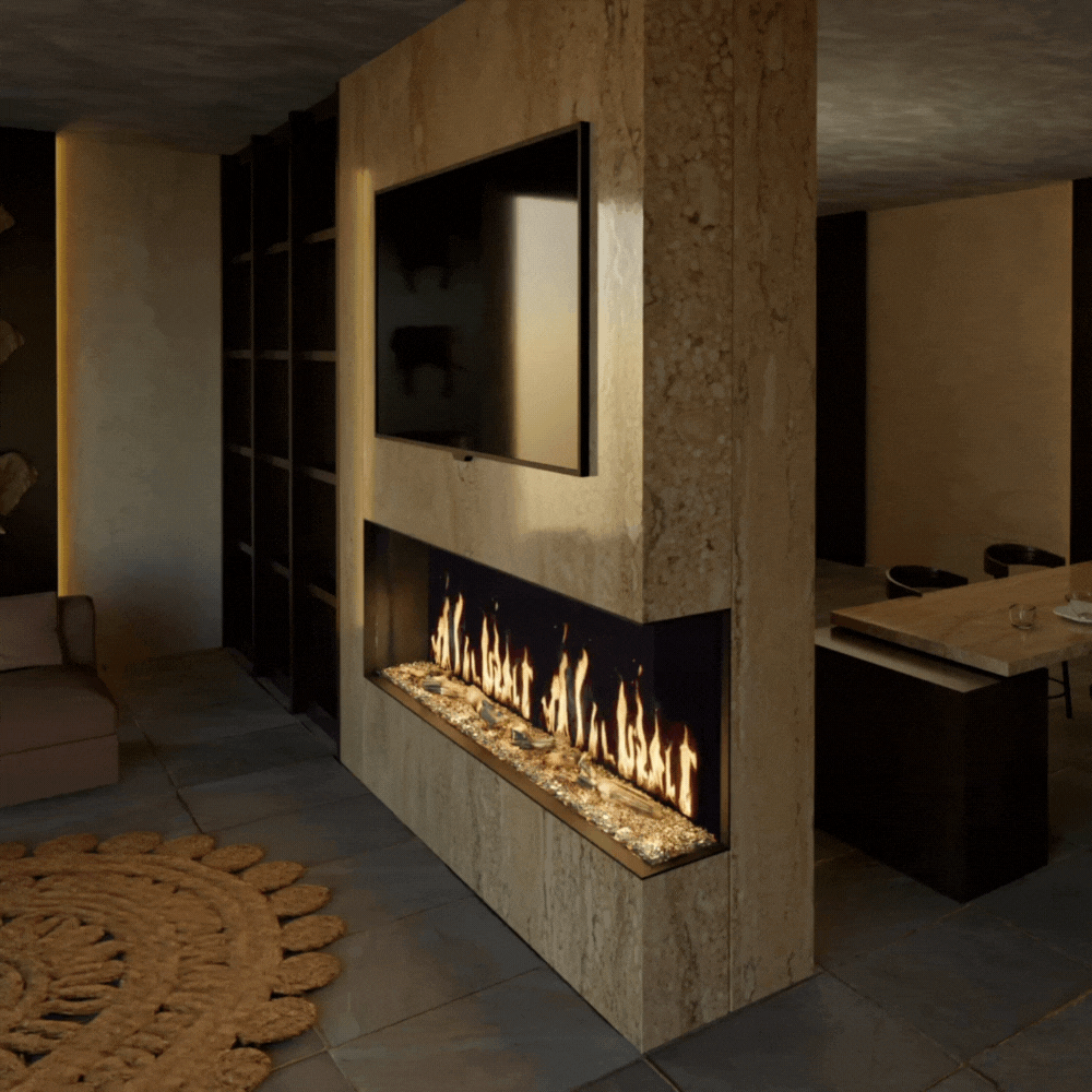 Modern Flames Orion Smart Electric Fireplace - Built-in/Wall Mounted with Realistic Flame Effect - Perfect for Living Rooms, Bedrooms & Home Theater Ambiance