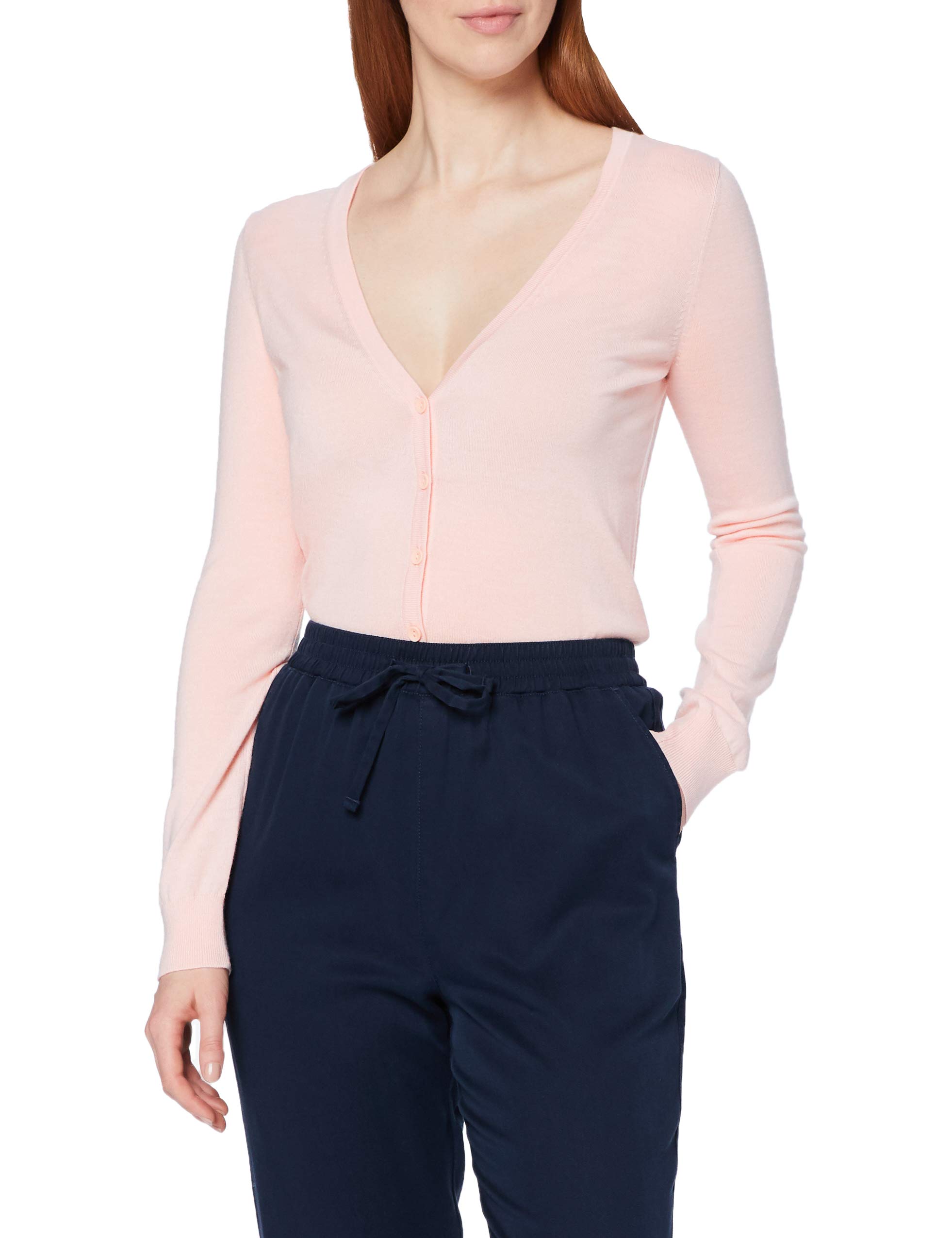 MERAKI Women's Merino Wool V-Neck Cardigan Sweater - Soft & Warm Winter Pullover for Office, Travel & Casual Outfits