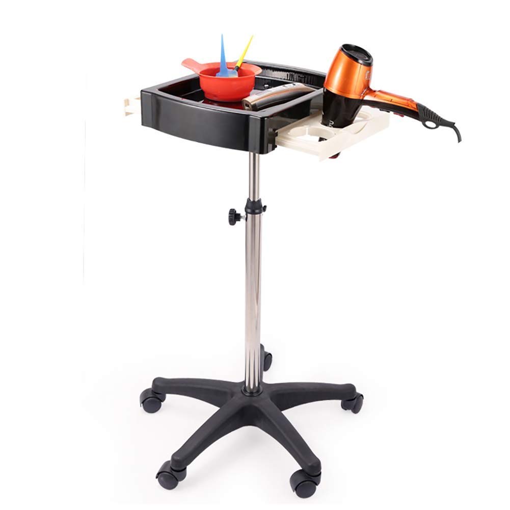 5-Wheel Adjustable Height Beauty Salon Trolley for Hairdressing & Barber Shop - Mobile Recycling Cart for Hair Dye, Pins & Oils - Perfect for Salon Organization & Styling Station