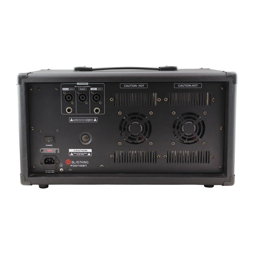 Blastking POD740BT 7-Channel Bluetooth Mixer with MP3 Player, EQ & 700W Power - Perfect for Live Bands, DJ Gigs & Home Studio Recording