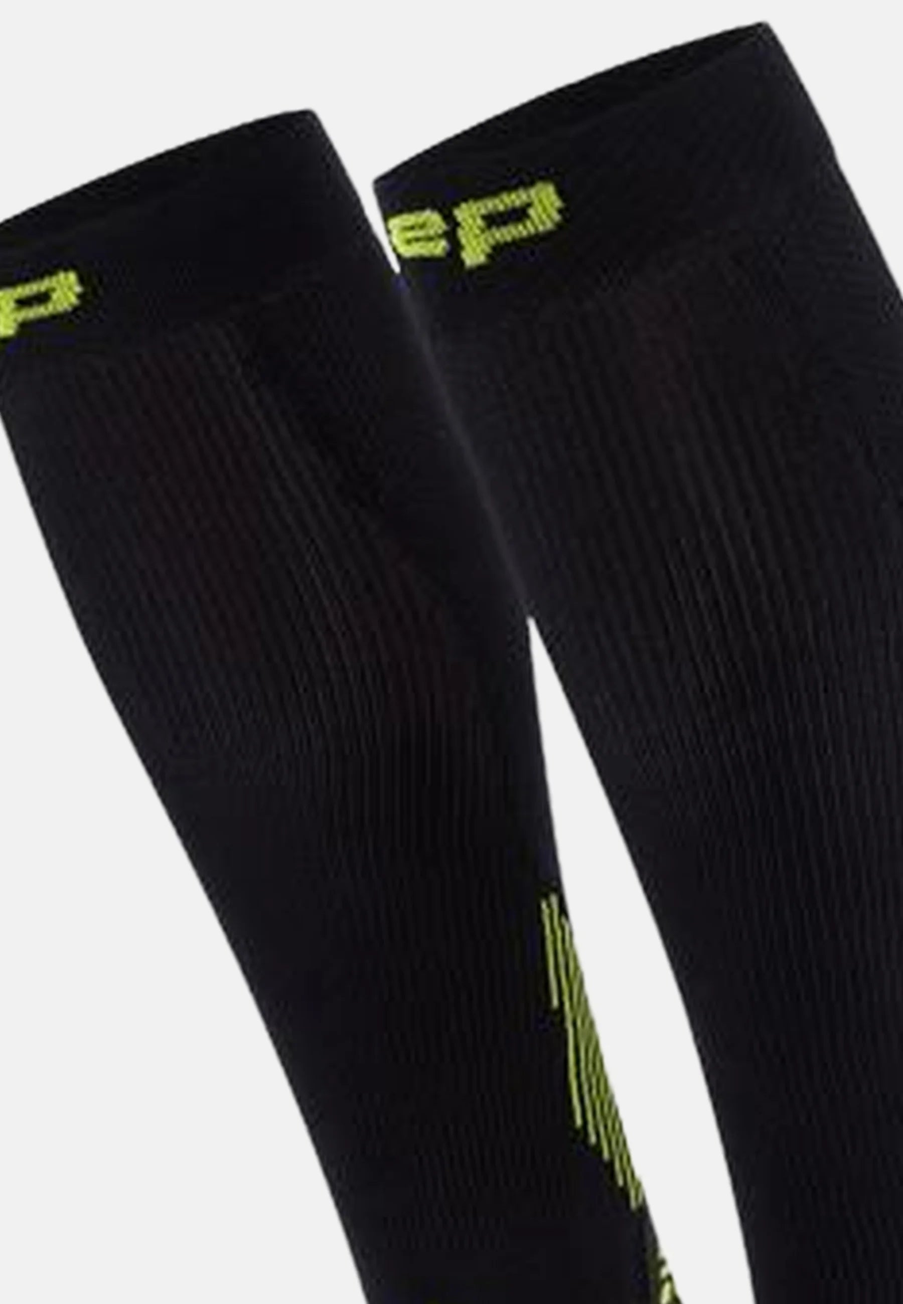 CEP Women's Run Socks Tall 5.0 - Black/Lime - Compression Running Socks for Women - Perfect for Marathon, Jogging & Workout - Moisture Wicking & Arch Support