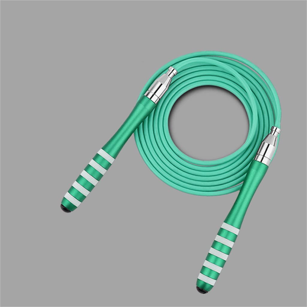 Self-Locking Wire Rope Jump Rope for Fitness, Weight Loss & Fat Burning - Adjustable Speed Skipping Rope for Adults (3m Green) - Perfect for Home Workouts, Cardio Training & CrossFit Exercises