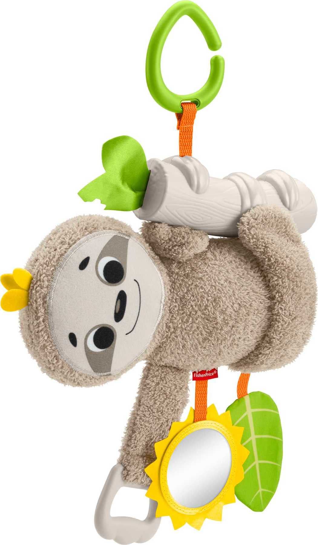 Fisher-Price Rainforest Music & Lights Deluxe Baby Activity Gym with Stroller Toy Sloth – Interactive Playmat for Tummy Time & Sensory Development – Perfect for Newborns & Infants (0-12 Months)