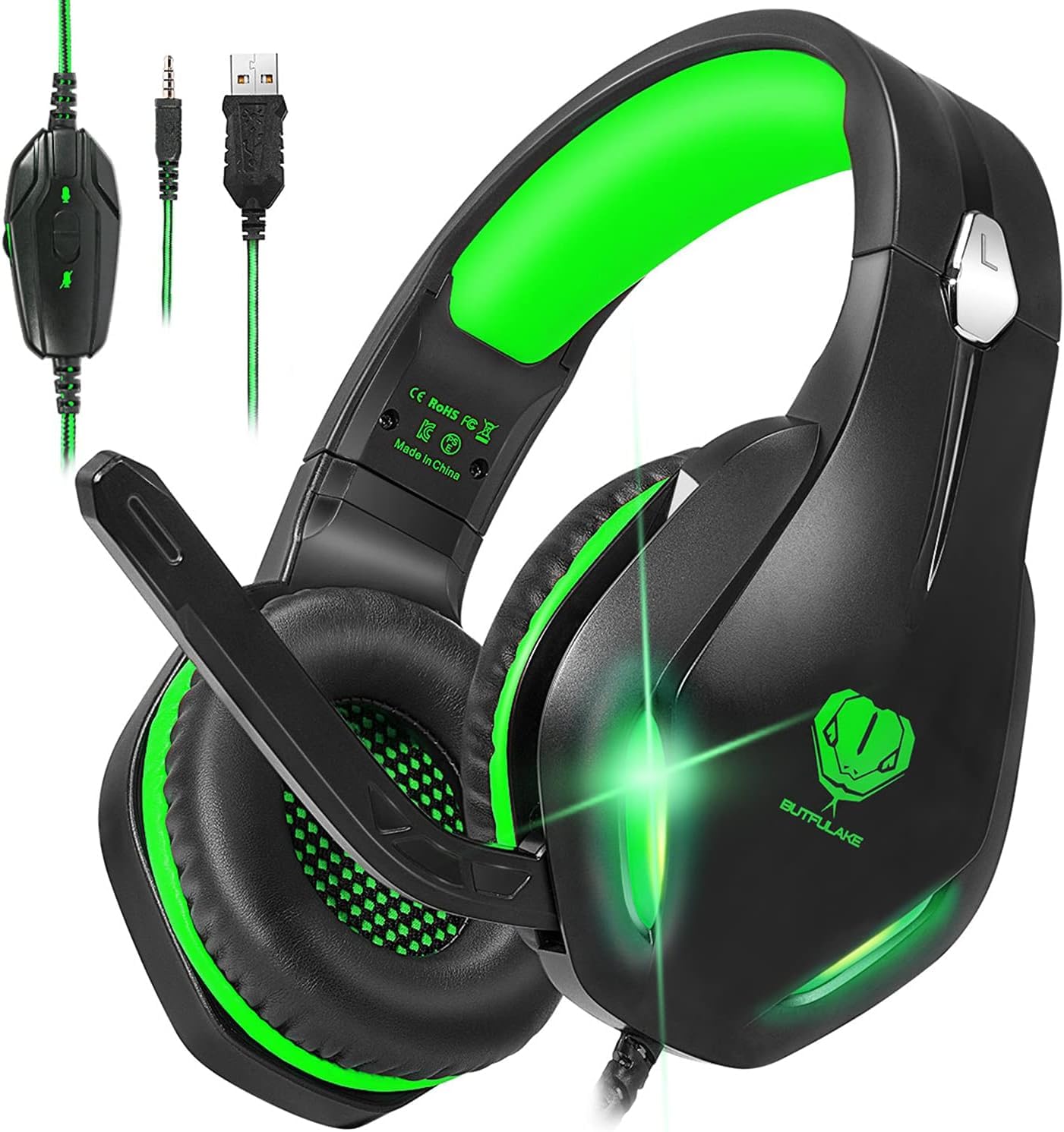 Stynice Wired Gaming Headset with Microphone for PS5, PS4, Xbox, PC & Nintendo Switch - Over Ear Stereo Noise Cancelling Headphones - Perfect for Gaming, Streaming & Online Meetings