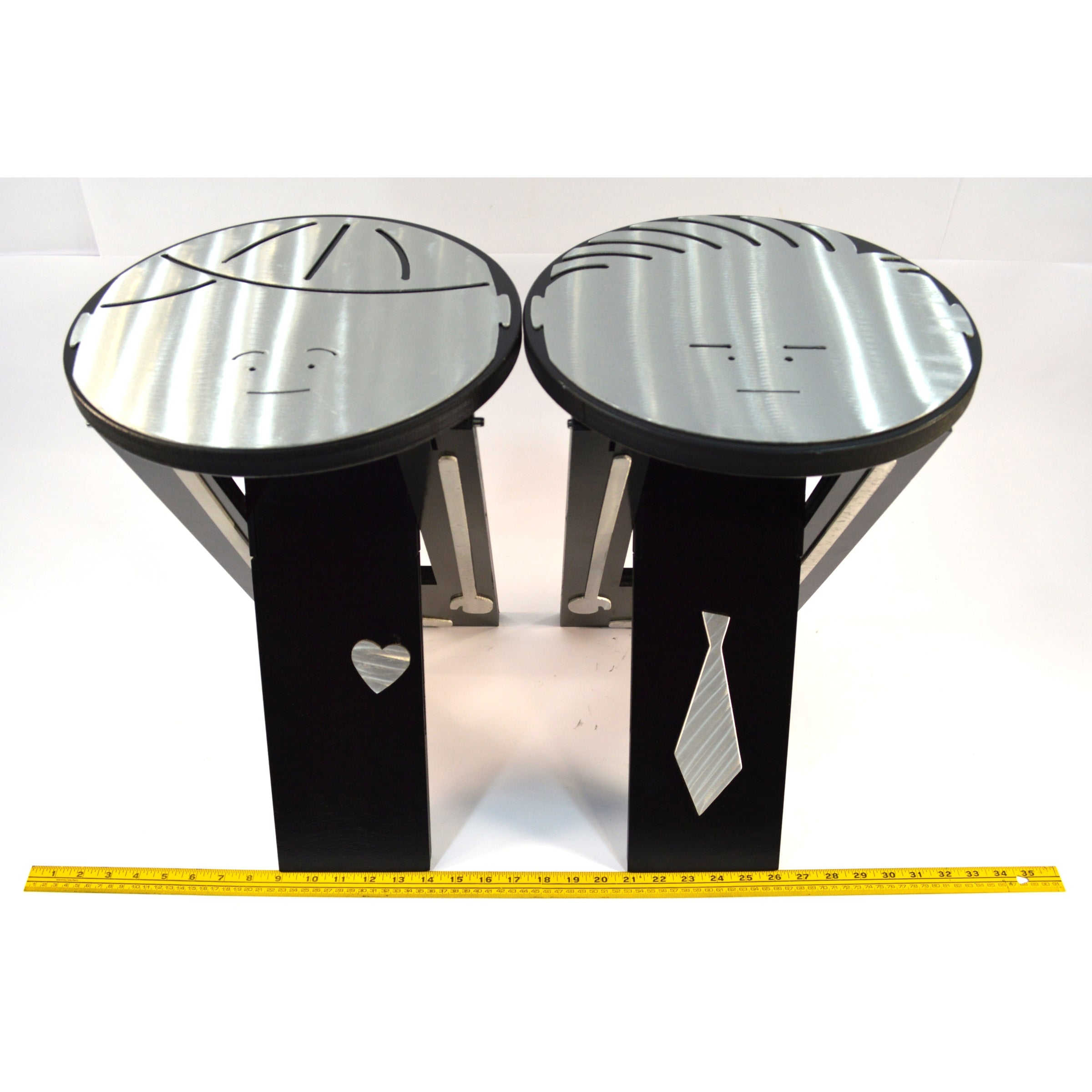 Functional Art Stoolie Stool - Set of 2 by F Garbotz - Modern Son & Daughter Stools for Kids' Room Decor and Play Area Seating