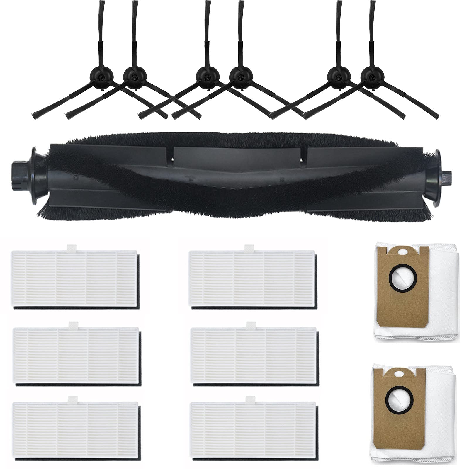 YISRAEL Replacement Main Brush Roller, HEPA Filter & Dust Bags for R1 Vacuum Cleaner Parts - Compatible with Various Floor Types & Pet Hair Cleaning