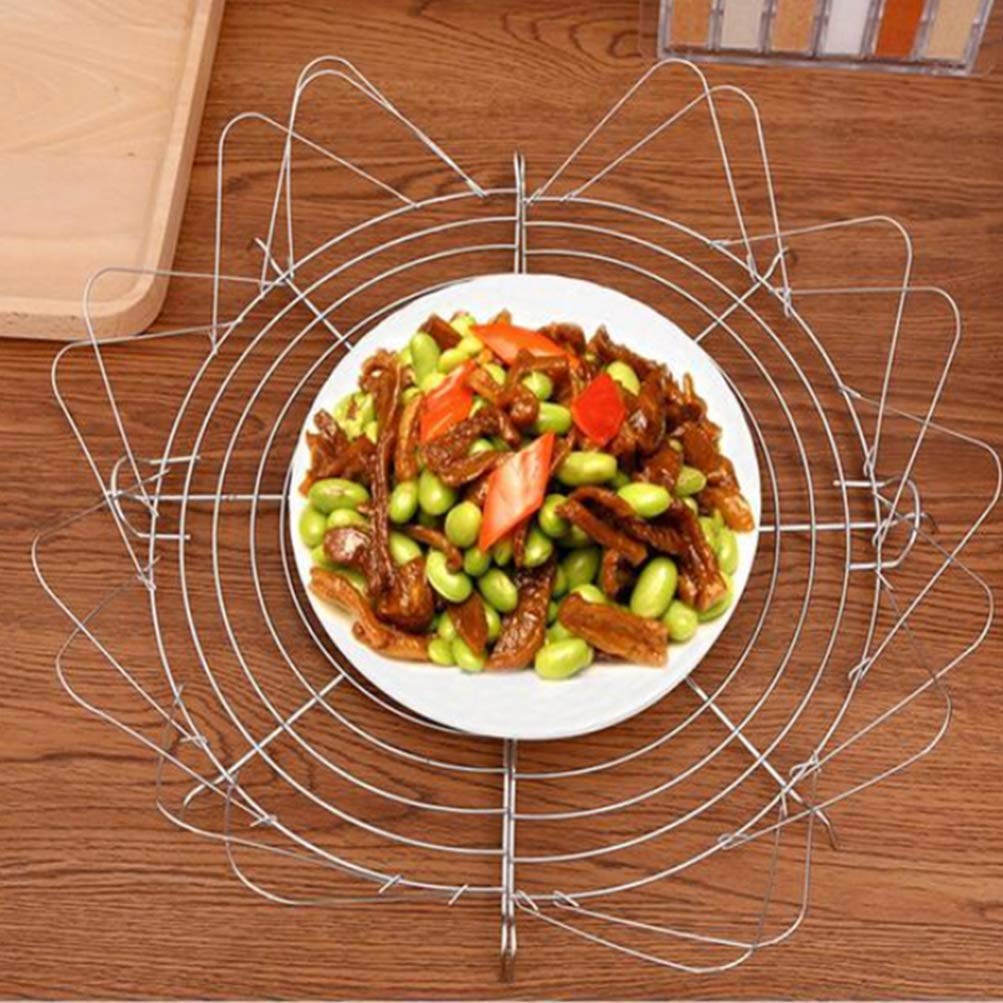 2Pcs Stainless Steel Tempura Rack & Wok Fry Pan Drainer - 34cm Silver for Perfect Fried Chicken & Vegetables | Ideal for Home Cooking & Restaurant Use